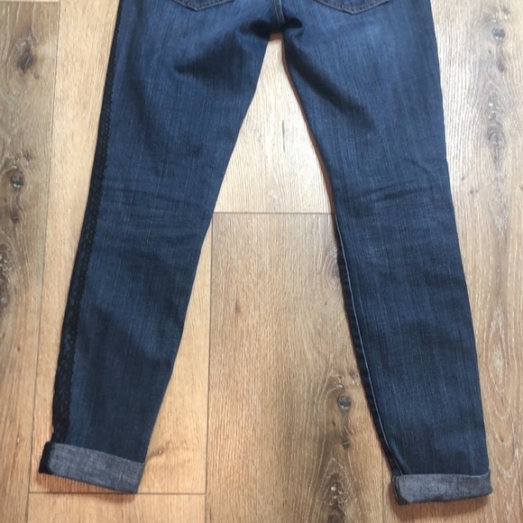 Current/Elliott Rolled Skinny Jeans w/Lace Detail - Picture 8 of 9